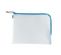 Herma Pochette à documents Mesh Bags A4 36 x 28 cm fermeture zip bleu
