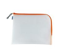 Herma Pochette A4 à fermeture éclair Mesh Bags transparente 36 x 28 cm orange