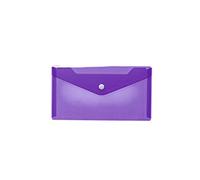 Herma Pochette à documents 20042 – PP format long, pochette à bouton-pression – Violet transparent