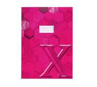HERMA 20084 Protège-cahiers A4 en carton rose avec champ d'inscription en papier solide et extra résistant, protège-cahiers avec motif hexagonal, pour cahiers d'école, couleur