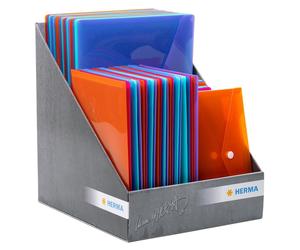 HERMA 20130 Pochette porte-documents HERMA, PP, couleurs assorties, présentoir de comptoir