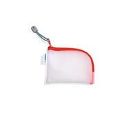 Pochette à fermeture à zip 'Mesh Bags', A7, rouge