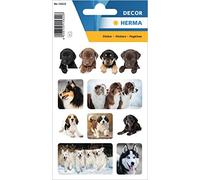 HERMA 24 stickers papier autocollant permanent chien réf 15622 3 feuilles