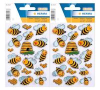 HERMA 3227 stickers muraux 3D à Abeilles pour enfant et anniversaires - 1 feuille de 18 autocollants (Lot de 2)