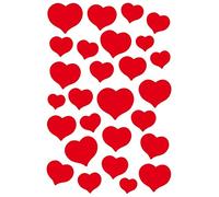 Sticker MAGIC 'Coeurs rouges', Stone