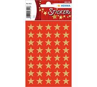 Herma Autocollants de Noël DECOR étoiles – 13 mm – Or – Lot de 120 – Papier