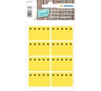 HERMA 3771 Lot de 48 étiquettes autocollantes pour congélation, 26 x 40 mm, 8 par feuille, mates, en papier vierge, pour étiqueter, étiquettes adhésives pour les aliments congelés, jaunes