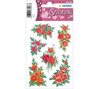 Herma stickers decor bouquets de roses 3 feuilles 85 x 120 mm de 6 3809