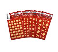 HERMA 423 Autocollants de Noël, Étoiles D'Or pour La Décoration de Cadeaux, Cartes et Enveloppes - Étiquettes Auto-Adhésives/Stickers pour Enfants