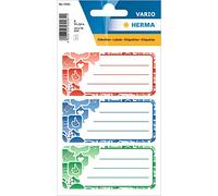 HERMA 5561 Étiquettes de livre à étiqueter Icônes sociales (76 x 35 mm, 9 étiquettes nominatives, papier mat) autocollantes permanentes pour livres, cahiers, boîtes, ménage, multicolore