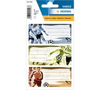 HERMA 5598 Lot de 9 étiquettes autocollantes lignées pour livre de football - 76 x 35 mm - Pour l'école, les enfants, les filles, les garçons - Multicolore