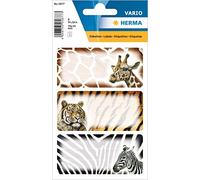 Herma Étiquettes pour livres animaux africains HERMA 5877 – Lot de 9, 76×35 mm autocollantes lignées