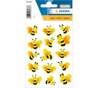 HERMA 6038 Lot de 15 autocollants néon avec motif d'abeilles lumineuses - Pour album photo, journal intime, album de poésie, scrapbooking, anniversaire, décoration lettres DIY