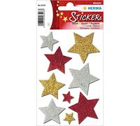 Herma Autocollants 6528 Magic – Étoiles multicolores pailletées