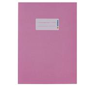 HERMA 7030 Lot de 10 couvertures pour cahiers d'école, format A5, en papier rose avec champ d'inscription, en papier extrêmement résistant et couleurs riches, pour cahiers scolaires