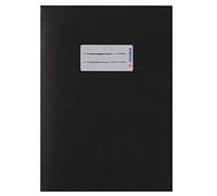 HERMA 7088 Lot de 10 enveloppes en papier format A5 avec zone d'étiquetage, en papier recyclé solide et extra résistant, protège-cahiers d'école, noir