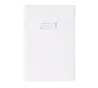 HERMA 7440 Lot de 25 couvertures pour cahiers DIN A4 avec étiquette de nom, effet raphia, film de polypropylène résistant et lavable, pour cahier d'école, blanc