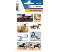 HERMA Autocollants animaux chevaux sauvages (21 autocollants, papier, mat) autocollants, étiquettes autocollantes permanentes pour filles et garçons, couleur 15623