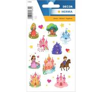HERMA Autocollants de conte de fées princesse à paillettes pour enfants et tout-petits, autocollants pour enfants avec motif de château, pour album photo, scrapbooking, cadeau d'anniversaire, lettres