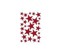 Herma Autocollants de Noël MAGIC 'Étoiles rouge' – pailletté – Feuille de 26