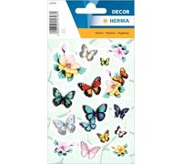 HERMA Autocollants papillons, fleurs pour enfants et tout-petits, autocollants pour enfants avec motif papillon pour album photo, scrapbooking, cadeau, anniversaire, décoration lettres, bricolage