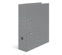 HERMA Classeur à levier A4 gris, tranche de 70 mm, classeur robuste avec motif, finition brillante et impression intérieure, classeur à anneaux pour enfants, classeur d'archivage et organiseur de