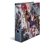 HERMA Classeur à levier A4, tranche de 70 mm, classeur robuste avec motif sport, finition brillante et impression intérieure, classeur à anneaux pour enfants, classeur d'archivage et organiseur de