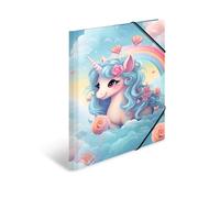 Herma Chemise à élastique Happy Unicorns A3 carton motif licorne rabat intérieur