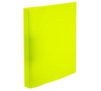 HERMA Classeur A4 jaune fluo translucide fin 2 anneaux de 25 mm de large Classeur en plastique avec support de maintien pour l'école et le bureau Classeur à anneaux en plastique robuste pour garçons