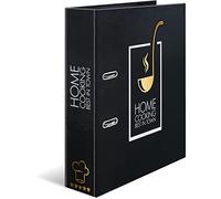 'Herma Classeur de Recettes pour Recettes - Format A4 - Dos de 70 mm - avec décorations dorées et registre 6 pièces - 1 Dossier