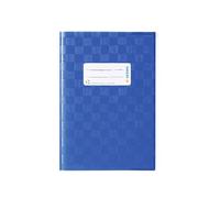 Herma Protège-cahier 7423 A5 – PP, bleu foncé opaque, structure raphia avec étiquette
