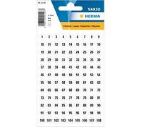 HERMA - Décoration - 5 Planches Stickers Chiffres, blanc, noir