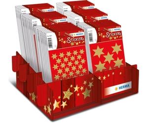 Herma Displ. Decor Weihn. Sterne Gold (60)