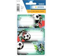 HERMA Étiquettes autocollantes pour livre de football, sport, pour enfants, avec motif de football, étiquettes nominatives pour l'école, livre, cahier scolaire, bouteille d'eau
