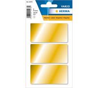 HERMA Étiquettes colorées, 3 étiquettes par feuille, 3 feuilles, 34 x 67 mm, 9 étiquettes, autocollantes, vierges autocollantes multi-usages, pour bureau, cuisine, maison, doré