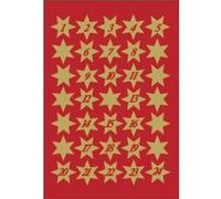 Herma etui 3 planches de 35 sticker de noël étoiles 16 mm avec chiffres 1-24 3924 Multicolore G