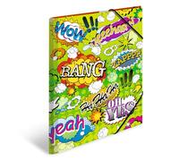 HERMA Lot de 3 chemises à élastiques A3 pour enfants, en plastique, avec motif artistique, élastique, rabats intérieurs et impression intérieure, pour garçons et filles