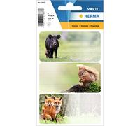 HERMA Étiquettes pour livre VARIO – Animaux de la forêt 76×35 mm – Lot de 9, multicolore