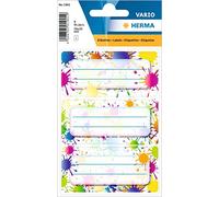 HERMA Lot de 9 étiquettes pour livre d'écriture, 76 x 35 mm, autocollantes, lignées, pour l'école, les enfants, les filles, les garçons, multicolores