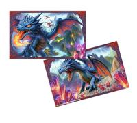 HERMA Sous-main de bureau dragon - En carton - Lavable - 55 x 35 cm - Motif fantaisie des deux côtés - Pour garçons et filles