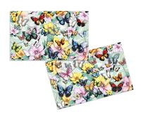 HERMA Sous-main de bureau pour enfant - Motif papillons - En carton - Lavable - 55 x 35 cm - Motif fleurs des deux côtés - Avec finition brillante - Pour garçons et filles