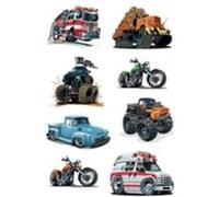 HERMA 3085 Lot de 24 autocollants pour voiture avec motif camion de pompier ambulance - Étiquettes enfants pour album photo, journal intime, scrapbooking, anniversaire, décoration lettres, bricolage