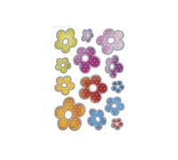 Autocollants DECOR 'Fleurs en relief argenté'