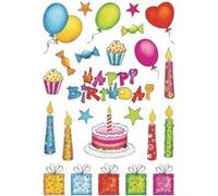 Herma sticker decor geburtstag, beglimmert 3363 G