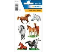 Sticker Décor - HERMA - Races de Chevaux - 3 Feuilles - Autocollants en Papier - Noir
