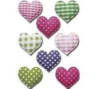 Herma - Sticker Magic Coeurs Etoffe 8 Sticks 1 Feuille 85x120mm 6288