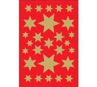Herma stickers de nöel étoiles taille assorties doré 3 feuilles de 27 3927 doré G