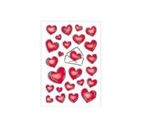 Sticker DECOR 'Coeurs & Lettres', gravure en argent