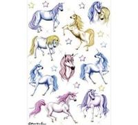 Herma Autocollants DECOR 'Licornes' – 2 feuilles (18 autocollants) 85 x 120 mm pailletés