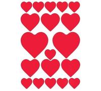 Stickers décoratifs - HERMA - DECOR coeurs - 3x19 stickers - Rouge - Enfant